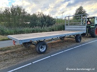 8 tons gegalvaniseerde J. Oosterwijk landbouwwagen